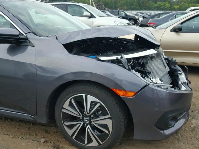 2HGFC1F73HH654348 - 2017 HONDA CIVIC EXL GRAY photo 9