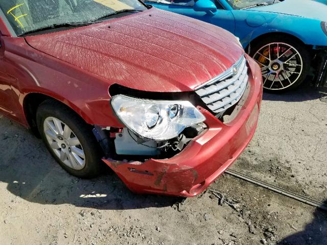 1C3LC46K98N185947 - 2008 CHRYSLER SEBRING LX RED photo 9