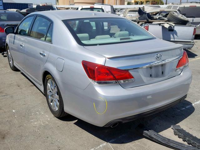 4T1BK3DB8BU422864 - 2011 TOYOTA AVALON BAS SILVER photo 3