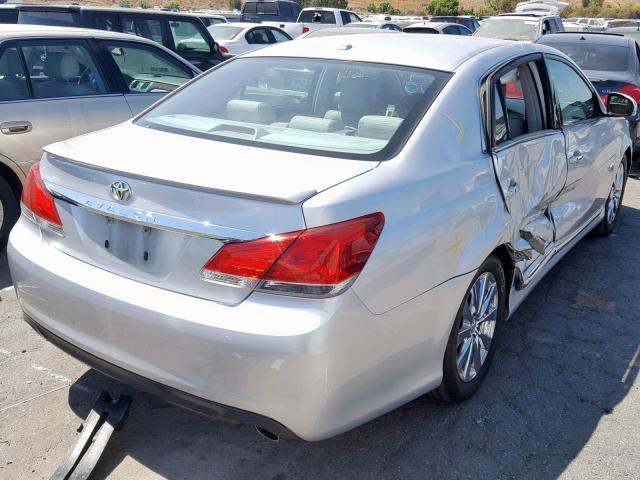 4T1BK3DB8BU422864 - 2011 TOYOTA AVALON BAS SILVER photo 4