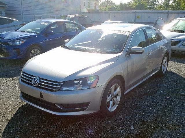 1VWBP7A30DC122333 - 2013 VOLKSWAGEN PASSAT SE SILVER photo 2