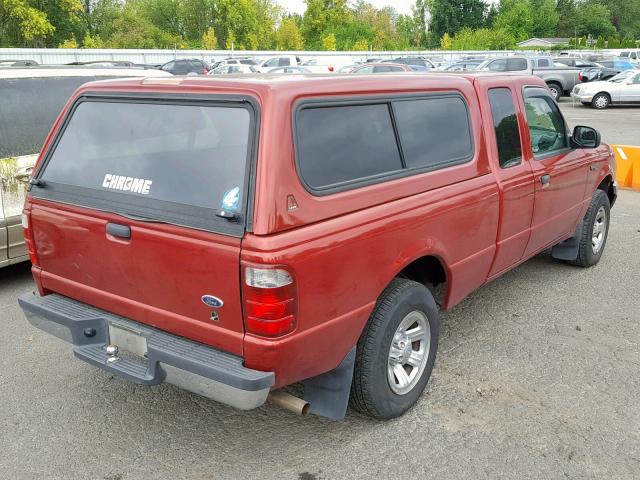 1FTYR44V33TA03631 - 2003 FORD RANGER SUP RED photo 4