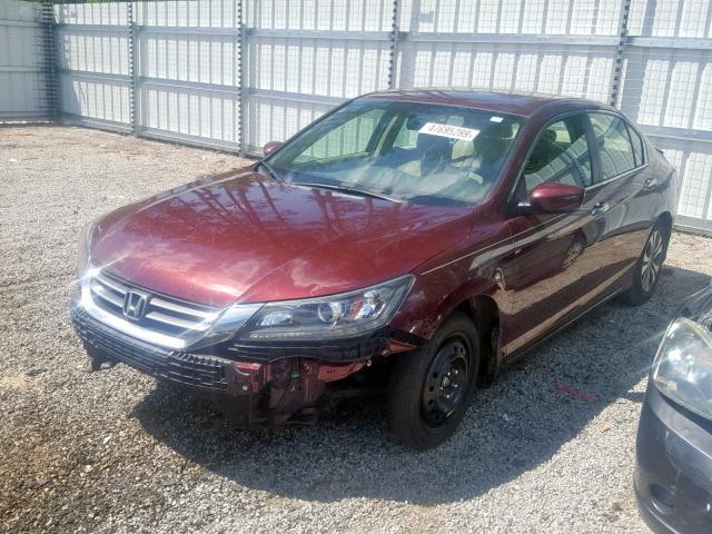 1HGCR2F31FA238427 - 2015 HONDA ACCORD LX BURGUNDY photo 2