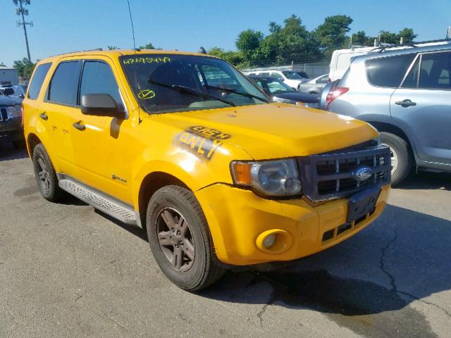 1FMCU4K31AKA35728 - 2010 FORD ESCAPE HYB YELLOW photo 1