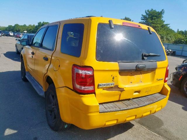 1FMCU4K31AKA35728 - 2010 FORD ESCAPE HYB YELLOW photo 3