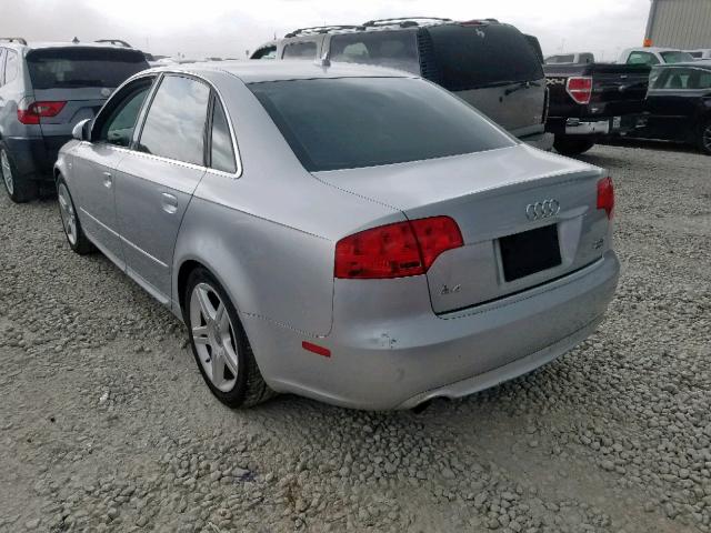 WAUDF78E38A099196 - 2008 AUDI A4 2.0T QU SILVER photo 3