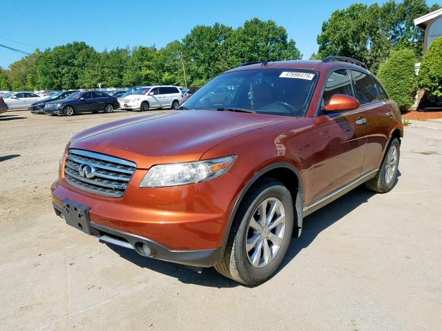 JNRAS08W26X205455 - 2006 INFINITI FX35 ORANGE photo 2