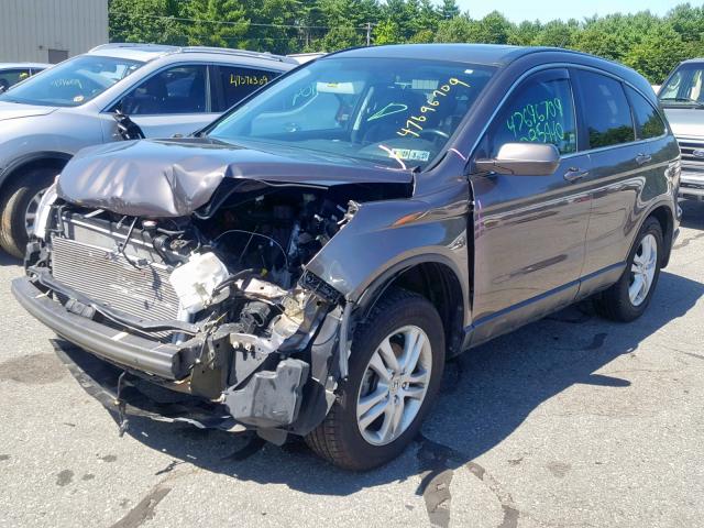 5J6RE4H79BL107688 - 2011 HONDA CR-V EXL GRAY photo 2