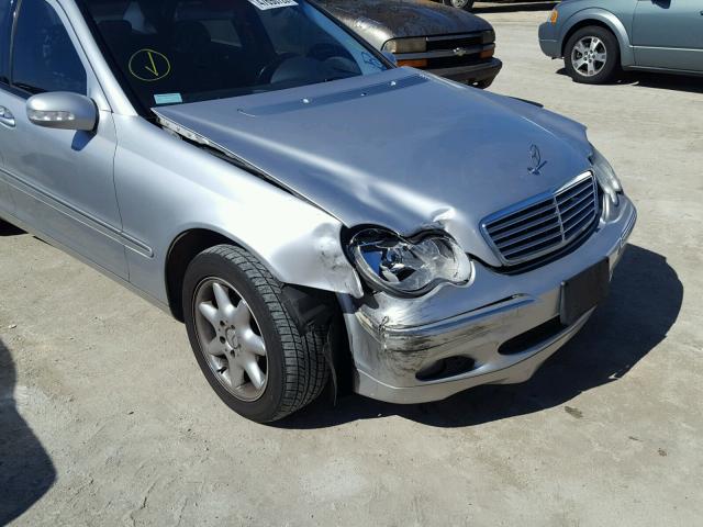 WDBRF61J12F283670 - 2002 MERCEDES-BENZ C 240 SILVER photo 9