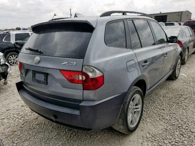 WBXPA93445WD20690 - 2005 BMW X3 3.0I SILVER photo 4