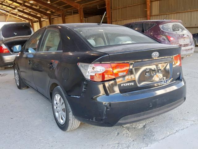 KNAFU4A26A5881343 - 2010 KIA FORTE EX BLACK photo 3