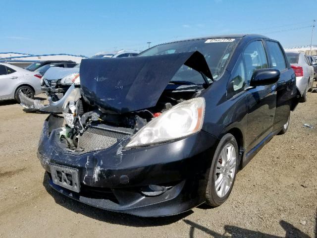 JHMGE88469S038385 - 2009 HONDA FIT SPORT BLACK photo 2