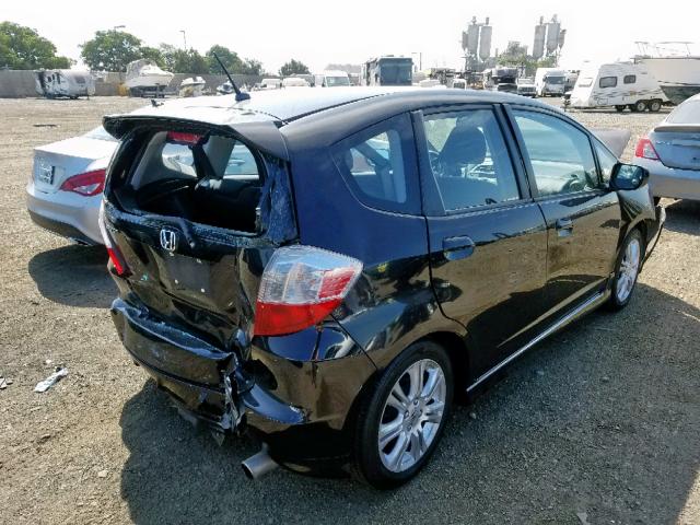 JHMGE88469S038385 - 2009 HONDA FIT SPORT BLACK photo 4