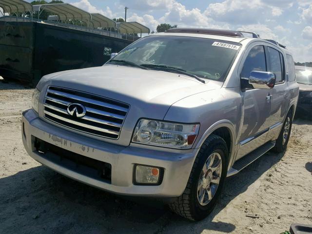 5N3AA08A75N812567 - 2005 INFINITI QX56 SILVER photo 2