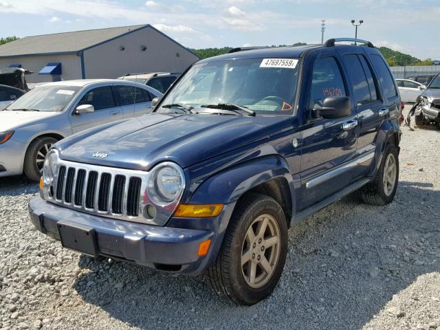 1J4GL58K15W723413 - 2005 JEEP LIBERTY LI BLUE photo 2