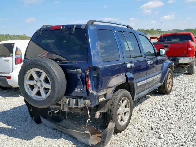 1J4GL58K15W723413 - 2005 JEEP LIBERTY LI BLUE photo 4