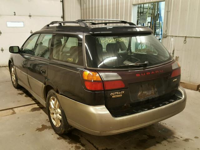 4S3BH6861Y7615169 - 2000 SUBARU LEGACY OUT BLACK photo 3