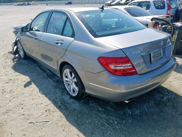 WDDGF4HB2EG250693 - 2014 MERCEDES-BENZ C 250 GRAY photo 3