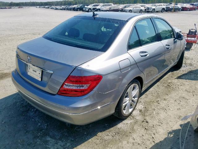 WDDGF4HB2EG250693 - 2014 MERCEDES-BENZ C 250 GRAY photo 4