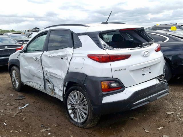 KM8K22AA3KU278792 - 2019 HYUNDAI KONA SEL WHITE photo 3