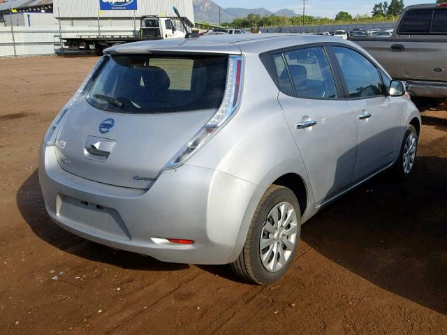 1N4AZ0CP3DC419196 - 2013 NISSAN LEAF S SILVER photo 4