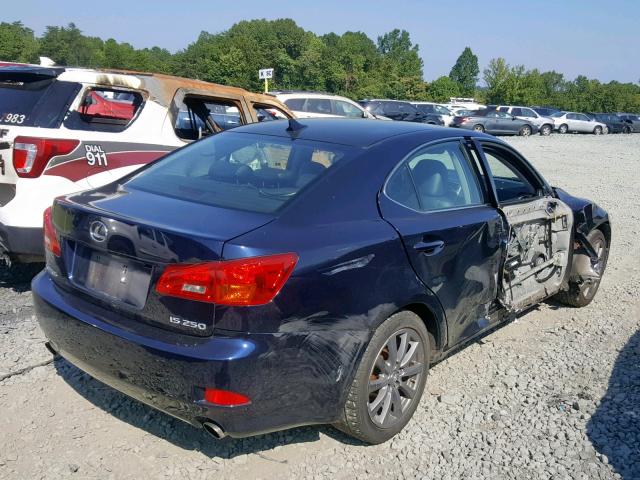 JTHBK262385078549 - 2008 LEXUS IS 250 BLUE photo 4