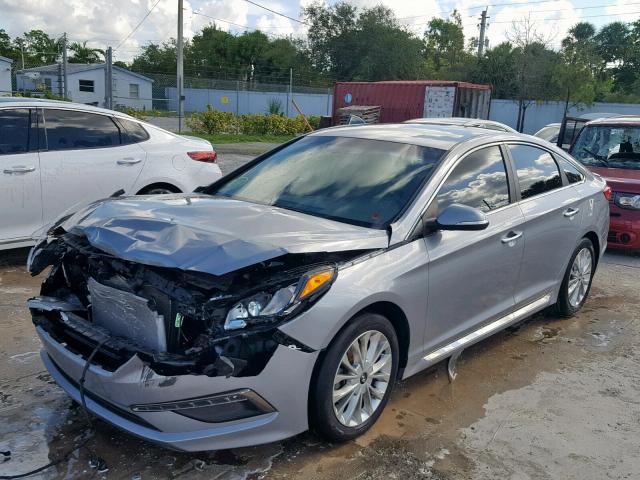 5NPE34AF3FH210210 - 2015 HYUNDAI SONATA SPO SILVER photo 2