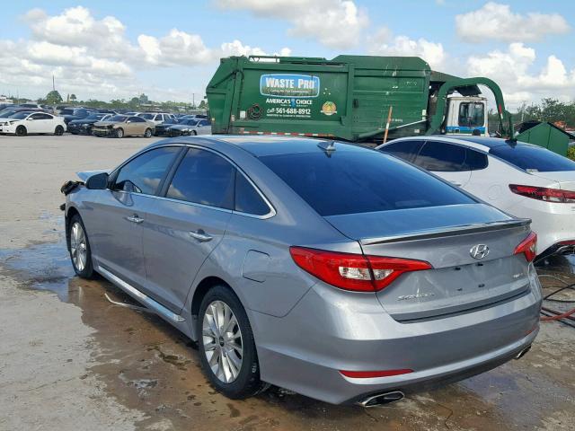 5NPE34AF3FH210210 - 2015 HYUNDAI SONATA SPO SILVER photo 3