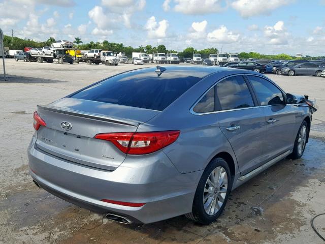 5NPE34AF3FH210210 - 2015 HYUNDAI SONATA SPO SILVER photo 4