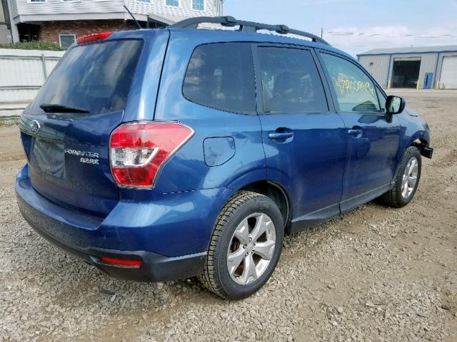 JF2SJAEC1EH449115 - 2014 SUBARU FORESTER 2 BLUE photo 4