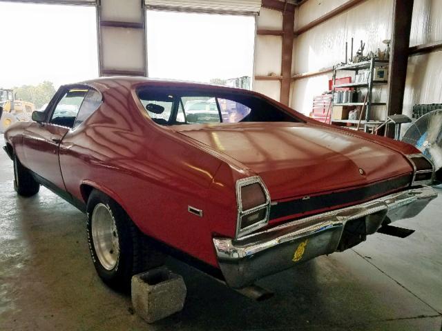 136379K478131 - 1969 CHEVROLET CHEVELL RED photo 3