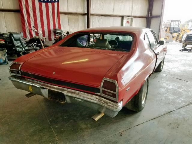 136379K478131 - 1969 CHEVROLET CHEVELL RED photo 4