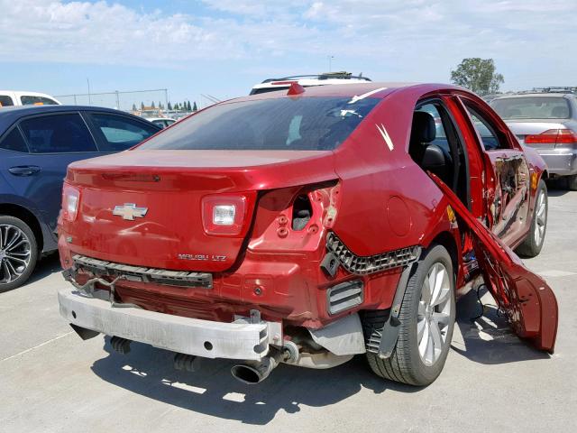 1G11H5SL1EF226921 - 2014 CHEVROLET MALIBU LTZ წითელი ფოტო 4