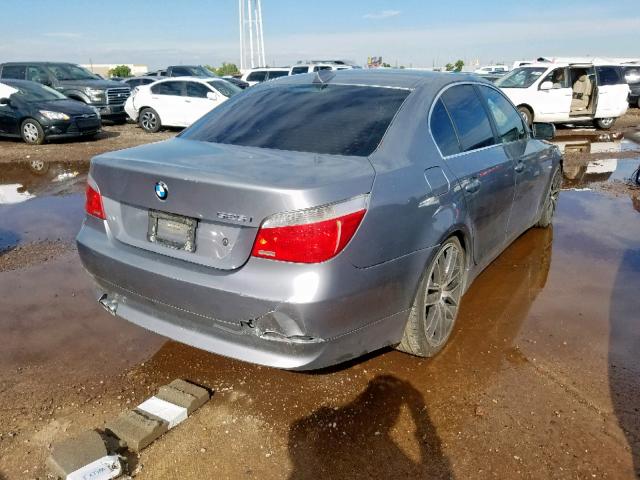 WBANE53586CK83313 - 2006 BMW 525 I SILVER photo 4