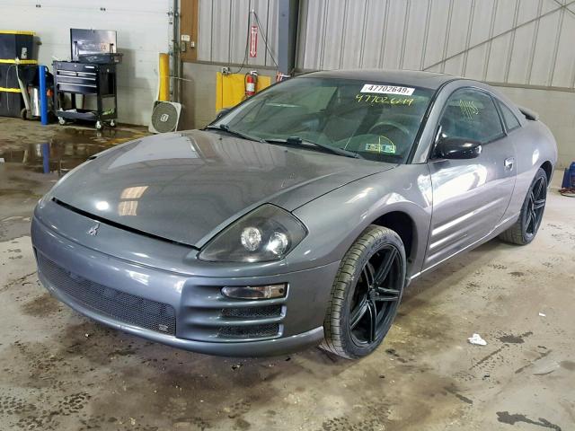 4A3AC44G52E022489 - 2002 MITSUBISHI ECLIPSE GS GRAY photo 2