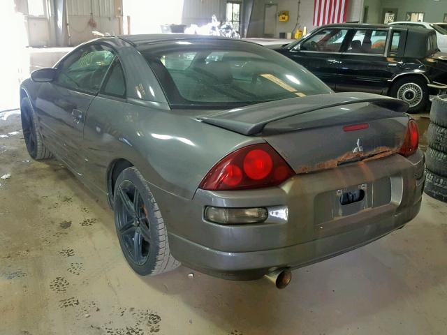 4A3AC44G52E022489 - 2002 MITSUBISHI ECLIPSE GS GRAY photo 3