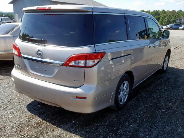 JN8AE2KP4B9004292 - 2011 NISSAN QUEST S TAN photo 4