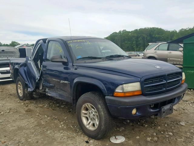 1B7HG2AN51S290665 - 2001 DODGE DAKOTA QUA BLUE photo 1