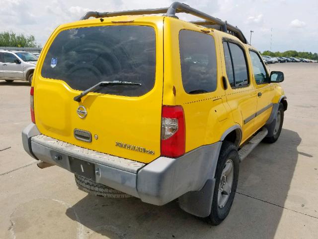 5N1ED28T63C701922 - 2003 NISSAN XTERRA XE YELLOW photo 4