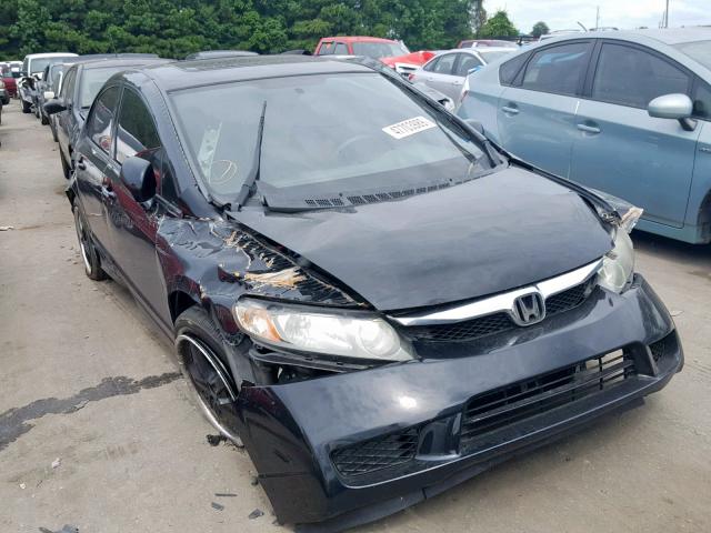 2HGFA1F50BH307703 - 2011 HONDA CIVIC LX BLACK photo 1