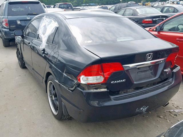 2HGFA1F50BH307703 - 2011 HONDA CIVIC LX BLACK photo 3