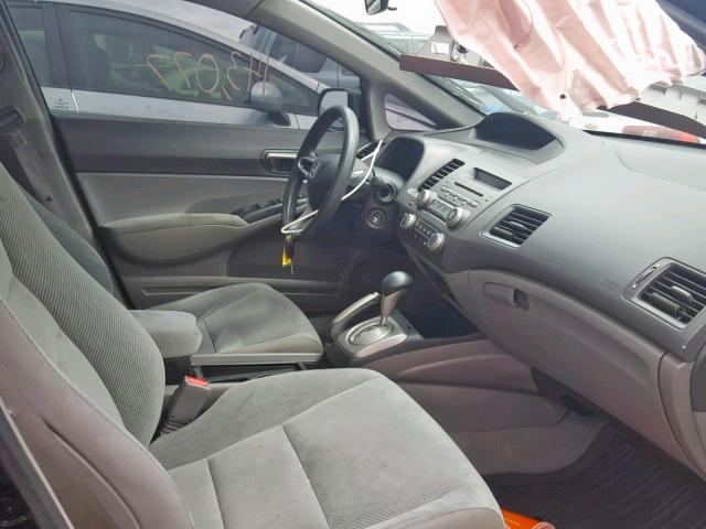 2HGFA1F50BH307703 - 2011 HONDA CIVIC LX BLACK photo 5