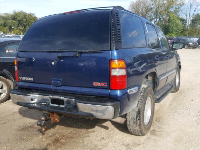 1GKEK13Z92R233667 - 2002 GMC YUKON BLUE photo 4