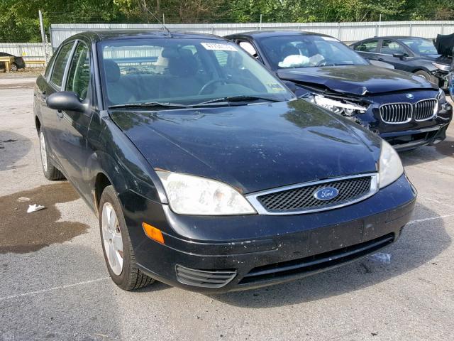 1FAHP34N07W291876 - 2007 FORD FOCUS ZX4 BLACK photo 1