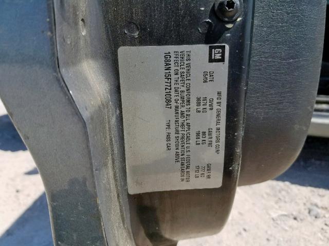 1G8AN15F77Z100847 - 2007 SATURN ION LEVEL GRAY photo 10