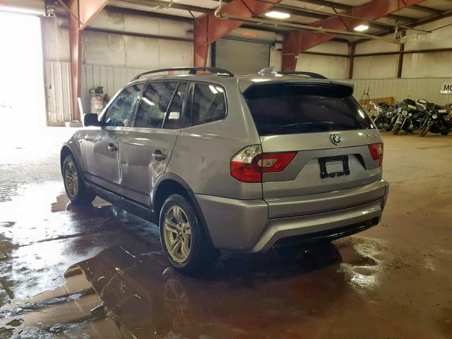 WBXPA93466WG76172 - 2006 BMW X3 3.0I GRAY photo 3