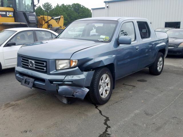 2HJYK16506H527431 - 2006 HONDA RIDGELINE BLUE photo 2