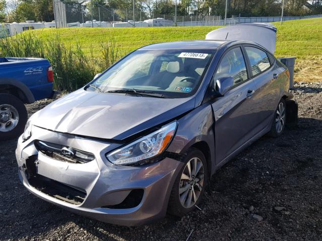 KMHCU4AE4GU057545 - 2016 HYUNDAI ACCENT SE GRAY photo 2