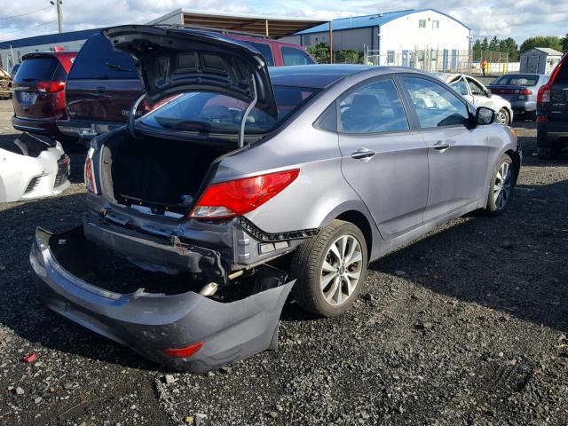 KMHCU4AE4GU057545 - 2016 HYUNDAI ACCENT SE GRAY photo 4