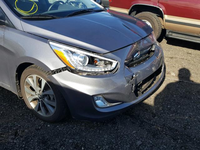 KMHCU4AE4GU057545 - 2016 HYUNDAI ACCENT SE GRAY photo 9